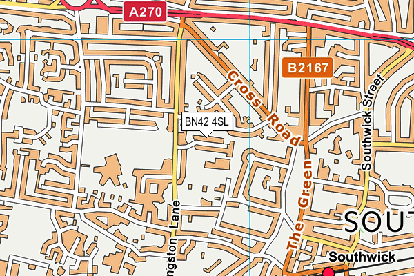 BN42 4SL map - OS VectorMap District (Ordnance Survey) BN42 4SL map - OS VectorMap District (Ordnance Survey)