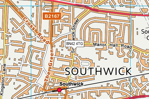 BN42 4TG map - OS VectorMap District (Ordnance Survey) BN42 4TG map - OS VectorMap District (Ordnance Survey)