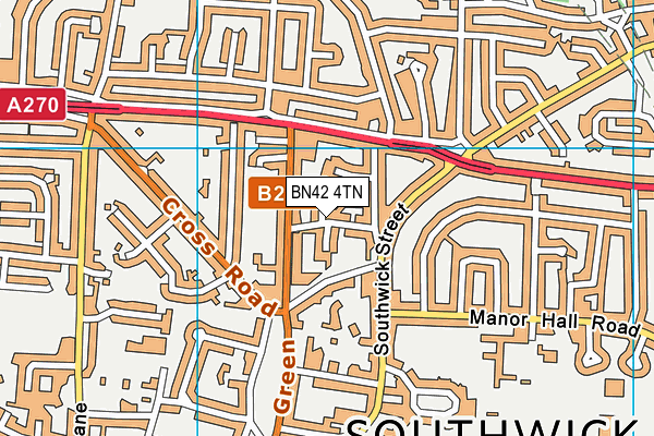 BN42 4TN map - OS VectorMap District (Ordnance Survey) BN42 4TN map - OS VectorMap District (Ordnance Survey)