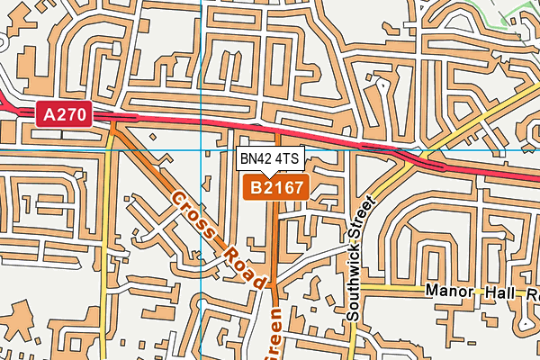 BN42 4TS map - OS VectorMap District (Ordnance Survey) BN42 4TS map - OS VectorMap District (Ordnance Survey)