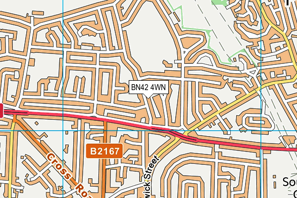 BN42 4WN map - OS VectorMap District (Ordnance Survey) BN42 4WN map - OS VectorMap District (Ordnance Survey)