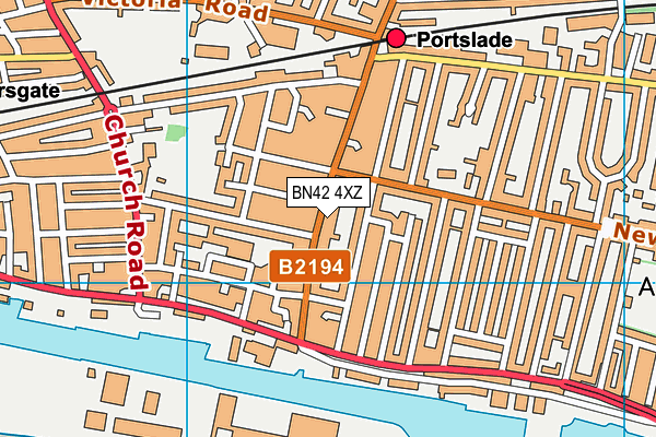 BN42 4XZ map - OS VectorMap District (Ordnance Survey) BN42 4XZ map - OS VectorMap District (Ordnance Survey)