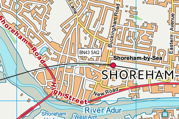 BN43 5AQ map - OS VectorMap District (Ordnance Survey) BN43 5AQ map - OS VectorMap District (Ordnance Survey)