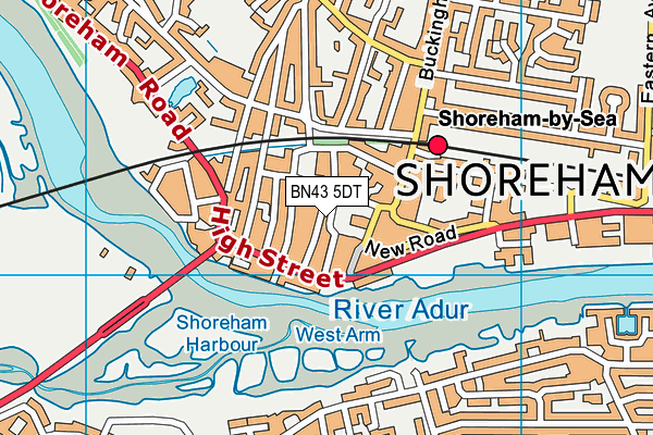 BN43 5DT map - OS VectorMap District (Ordnance Survey) BN43 5DT map - OS VectorMap District (Ordnance Survey)