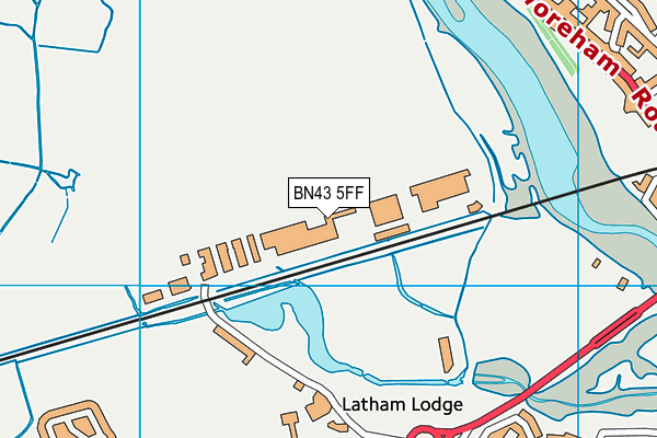 BN43 5FF map - OS VectorMap District (Ordnance Survey) BN43 5FF map - OS VectorMap District (Ordnance Survey)