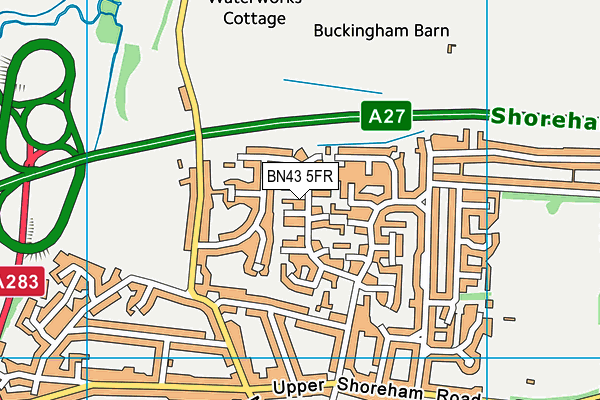 BN43 5FR map - OS VectorMap District (Ordnance Survey) BN43 5FR map - OS VectorMap District (Ordnance Survey)