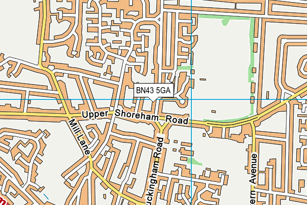 BN43 5GA map - OS VectorMap District (Ordnance Survey) BN43 5GA map - OS VectorMap District (Ordnance Survey)