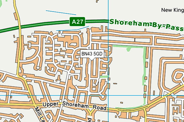 BN43 5GD map - OS VectorMap District (Ordnance Survey) BN43 5GD map - OS VectorMap District (Ordnance Survey)