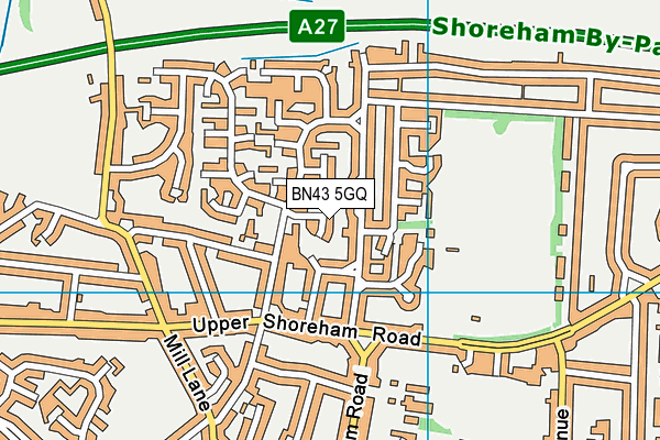 BN43 5GQ map - OS VectorMap District (Ordnance Survey) BN43 5GQ map - OS VectorMap District (Ordnance Survey)