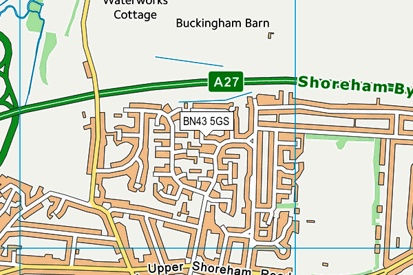 BN43 5GS map - OS VectorMap District (Ordnance Survey) BN43 5GS map - OS VectorMap District (Ordnance Survey)