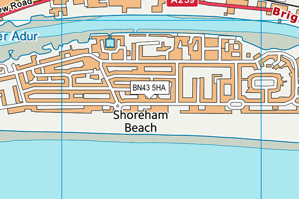 BN43 5HA map - OS VectorMap District (Ordnance Survey) BN43 5HA map - OS VectorMap District (Ordnance Survey)