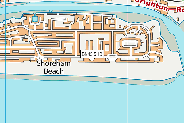BN43 5HB map - OS VectorMap District (Ordnance Survey)