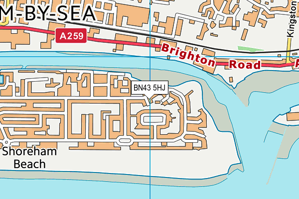BN43 5HJ map - OS VectorMap District (Ordnance Survey)
