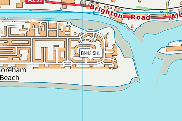 BN43 5HL map - OS VectorMap District (Ordnance Survey)