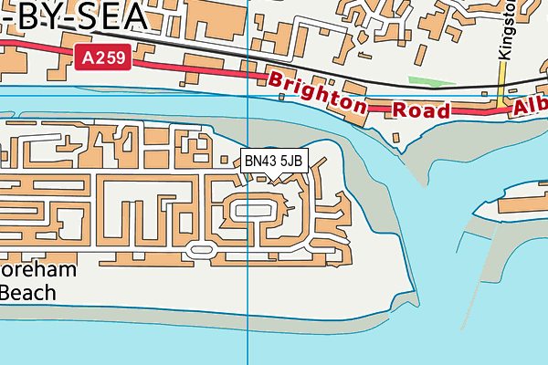 BN43 5JB map - OS VectorMap District (Ordnance Survey) BN43 5JB map - OS VectorMap District (Ordnance Survey)
