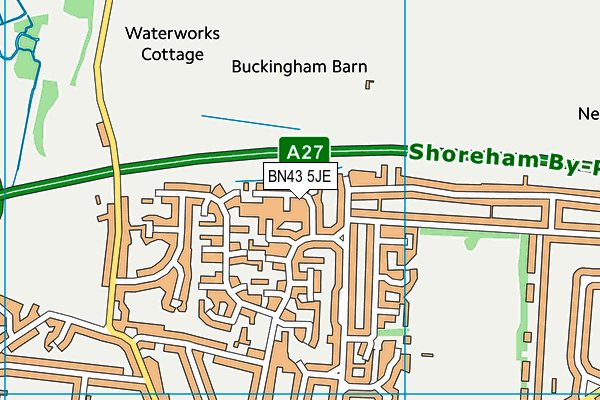 BN43 5JE map - OS VectorMap District (Ordnance Survey) BN43 5JE map - OS VectorMap District (Ordnance Survey)