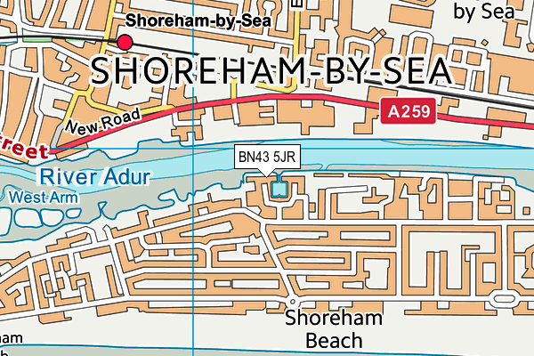 BN43 5JR map - OS VectorMap District (Ordnance Survey) BN43 5JR map - OS VectorMap District (Ordnance Survey)