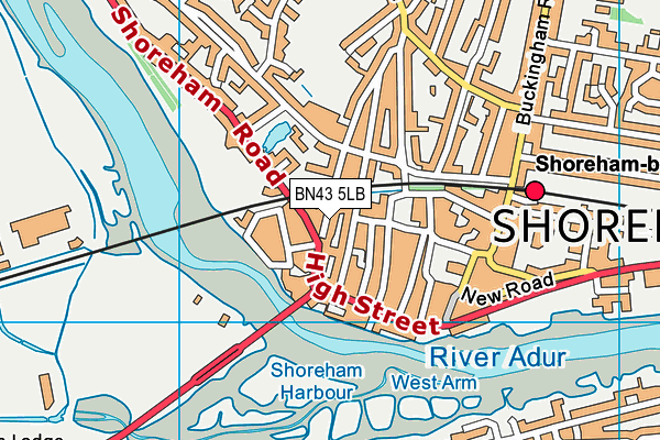 BN43 5LB map - OS VectorMap District (Ordnance Survey) BN43 5LB map - OS VectorMap District (Ordnance Survey)