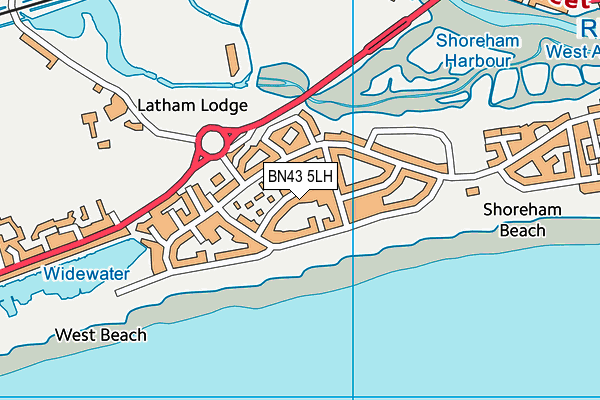 BN43 5LH map - OS VectorMap District (Ordnance Survey) BN43 5LH map - OS VectorMap District (Ordnance Survey)