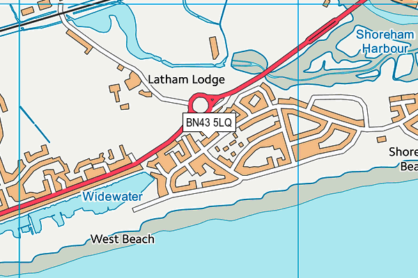 BN43 5LQ map - OS VectorMap District (Ordnance Survey)
