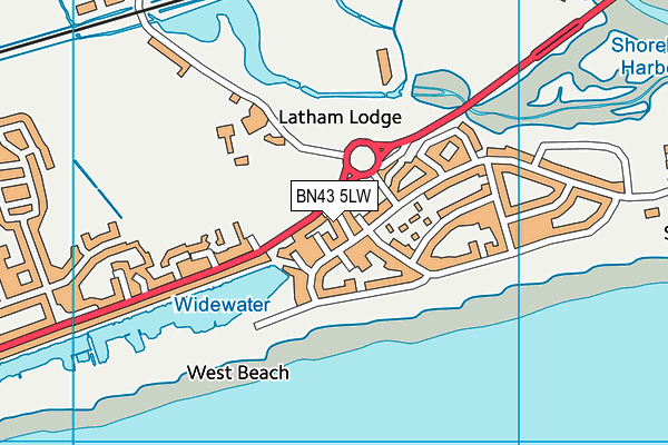 BN43 5LW map - OS VectorMap District (Ordnance Survey) BN43 5LW map - OS VectorMap District (Ordnance Survey)