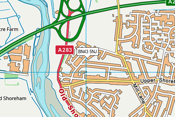 BN43 5NJ map - OS VectorMap District (Ordnance Survey) BN43 5NJ map - OS VectorMap District (Ordnance Survey)
