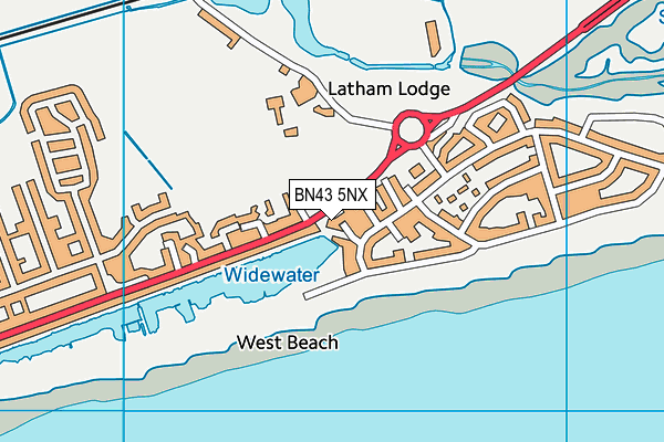 BN43 5NX map - OS VectorMap District (Ordnance Survey) BN43 5NX map - OS VectorMap District (Ordnance Survey)