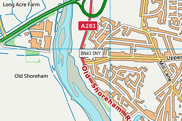 BN43 5NY map - OS VectorMap District (Ordnance Survey) BN43 5NY map - OS VectorMap District (Ordnance Survey)