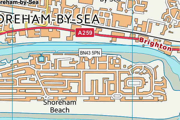 BN43 5PN map - OS VectorMap District (Ordnance Survey)