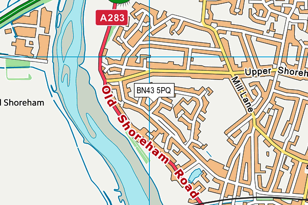 BN43 5PQ map - OS VectorMap District (Ordnance Survey) BN43 5PQ map - OS VectorMap District (Ordnance Survey)