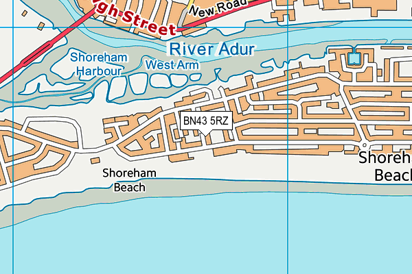BN43 5RZ map - OS VectorMap District (Ordnance Survey) BN43 5RZ map - OS VectorMap District (Ordnance Survey)