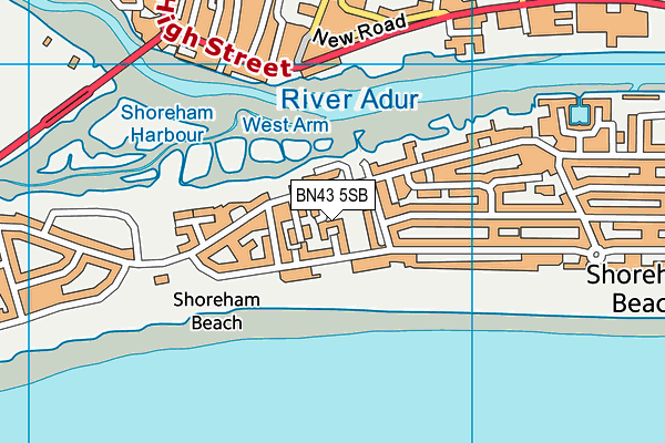 BN43 5SB map - OS VectorMap District (Ordnance Survey) BN43 5SB map - OS VectorMap District (Ordnance Survey)