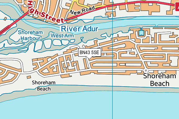 BN43 5SE map - OS VectorMap District (Ordnance Survey) BN43 5SE map - OS VectorMap District (Ordnance Survey)