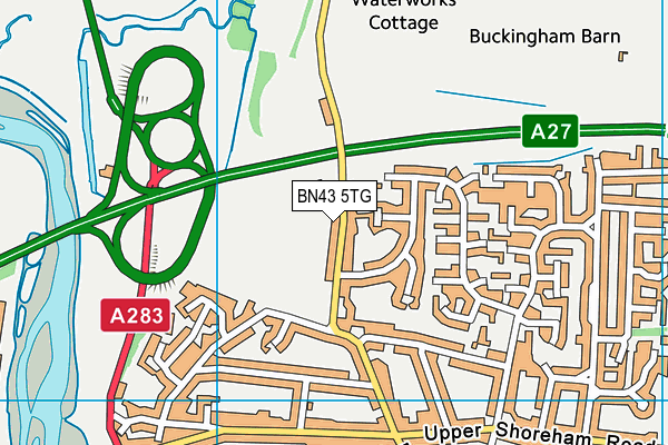 BN43 5TG map - OS VectorMap District (Ordnance Survey) BN43 5TG map - OS VectorMap District (Ordnance Survey)