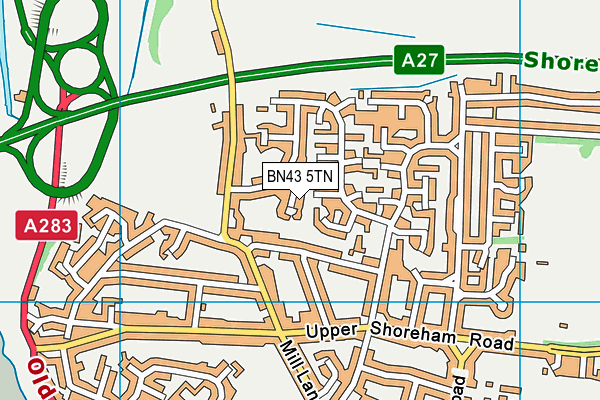 BN43 5TN map - OS VectorMap District (Ordnance Survey) BN43 5TN map - OS VectorMap District (Ordnance Survey)