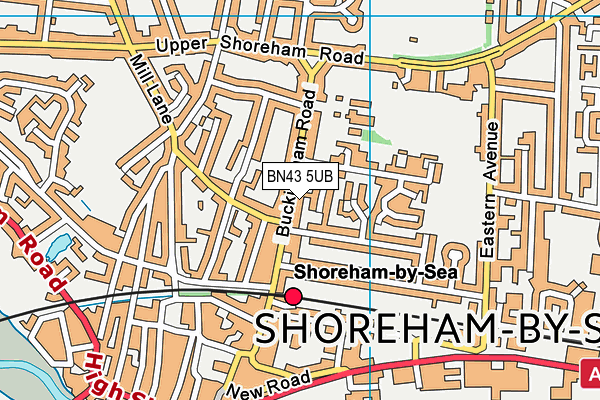 BN43 5UB map - OS VectorMap District (Ordnance Survey) BN43 5UB map - OS VectorMap District (Ordnance Survey)