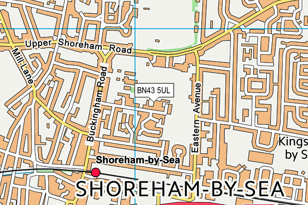 BN43 5UL map - OS VectorMap District (Ordnance Survey)