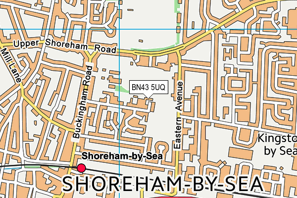 BN43 5UQ map - OS VectorMap District (Ordnance Survey)