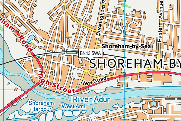 BN43 5WA map - OS VectorMap District (Ordnance Survey) BN43 5WA map - OS VectorMap District (Ordnance Survey)