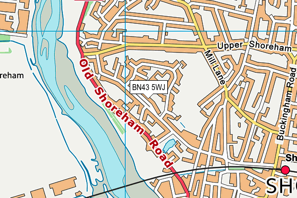 BN43 5WJ map - OS VectorMap District (Ordnance Survey) BN43 5WJ map - OS VectorMap District (Ordnance Survey)