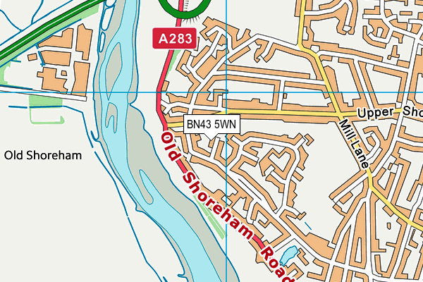 BN43 5WN map - OS VectorMap District (Ordnance Survey) BN43 5WN map - OS VectorMap District (Ordnance Survey)