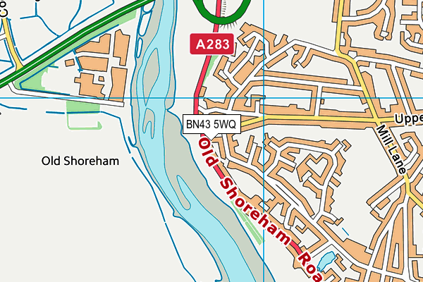 BN43 5WQ map - OS VectorMap District (Ordnance Survey)