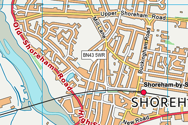 BN43 5WR map - OS VectorMap District (Ordnance Survey) BN43 5WR map - OS VectorMap District (Ordnance Survey)