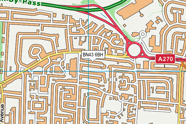 BN43 6BH map - OS VectorMap District (Ordnance Survey)
