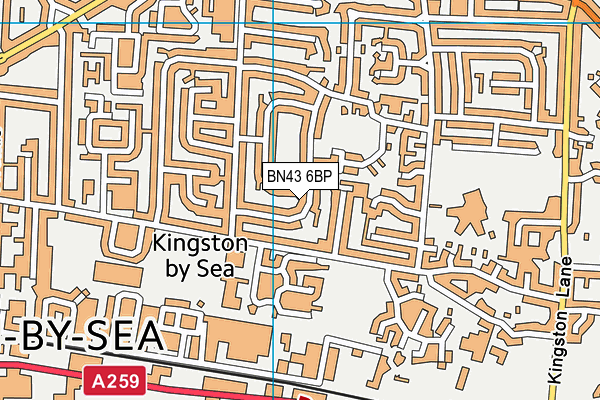BN43 6BP map - OS VectorMap District (Ordnance Survey)