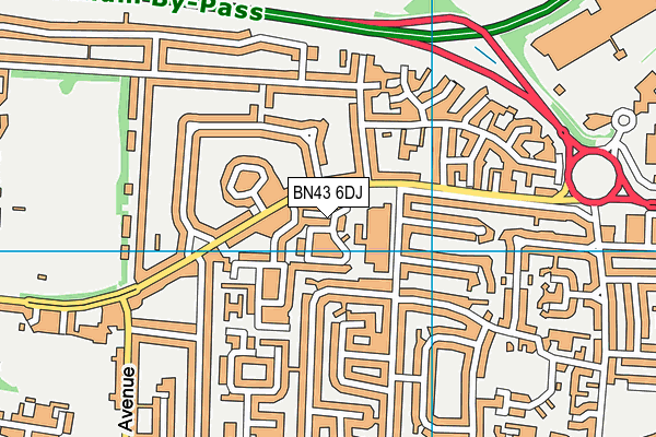 BN43 6DJ map - OS VectorMap District (Ordnance Survey) BN43 6DJ map - OS VectorMap District (Ordnance Survey)