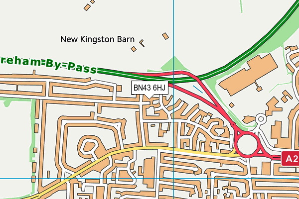 BN43 6HJ map - OS VectorMap District (Ordnance Survey)