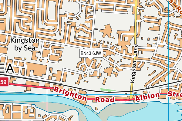 BN43 6JW map - OS VectorMap District (Ordnance Survey)