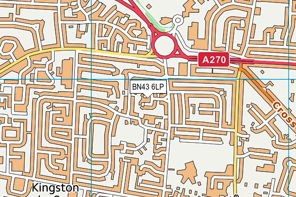 BN43 6LP map - OS VectorMap District (Ordnance Survey)