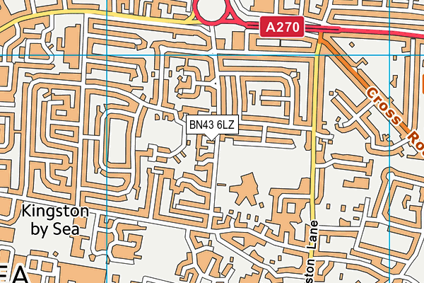 BN43 6LZ map - OS VectorMap District (Ordnance Survey) BN43 6LZ map - OS VectorMap District (Ordnance Survey)